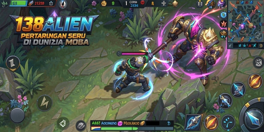 Gameplay seru dan dinamis di dunia MOBA 138ALIEN.