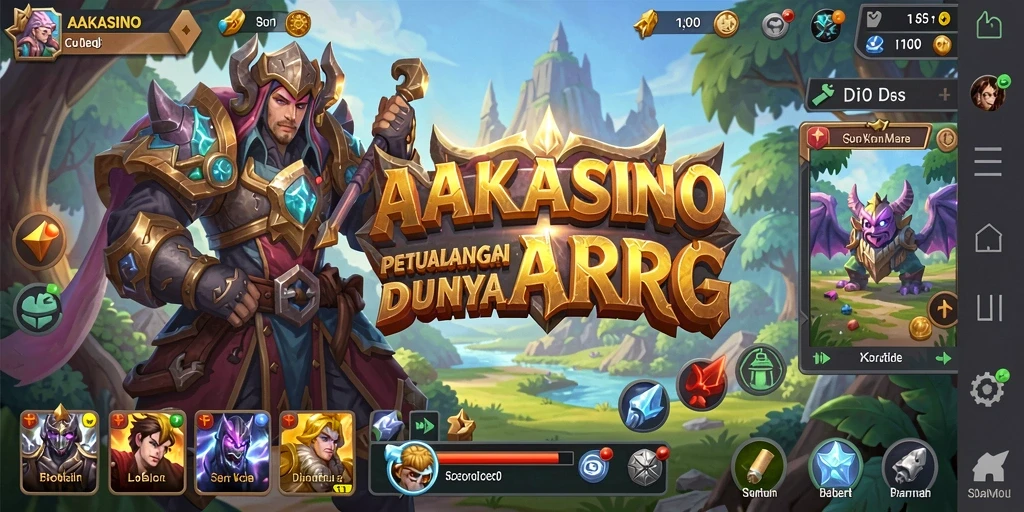 Screenshot AAKASINO menampilkan aksi seru dalam permainan ARPG.