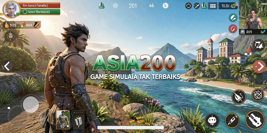 Screenshot gameplay ASIA200 dengan aksi simulasi yang mendalam.