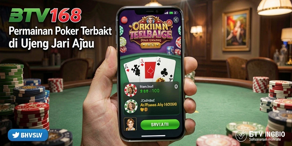Tampilan gameplay poker yang seru dan interaktif di BTV168.