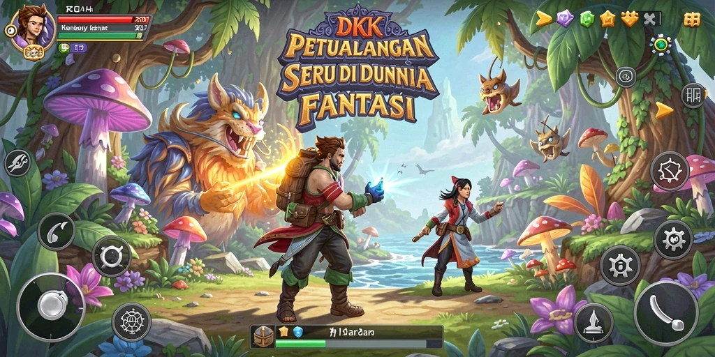 Screenshot menampilkan gameplay DKK yang penuh petualangan.