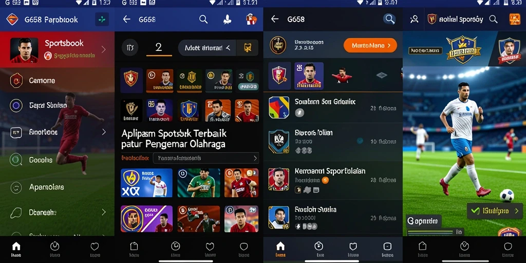 Tampilan screenshot utama G668 yang menampilkan antarmuka taruhan olahraga.