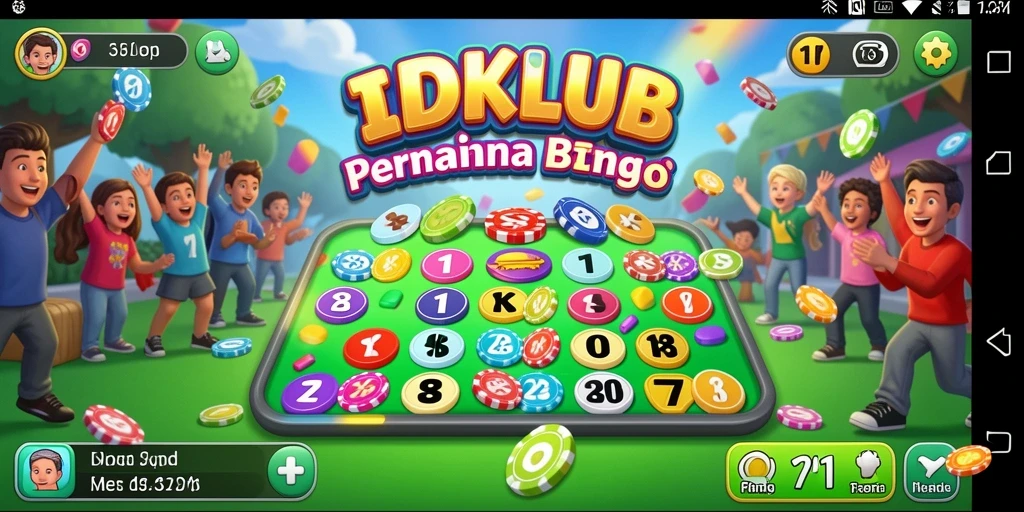 Tampilan gameplay IDKLUB dengan suasana seru permainan Bingo.