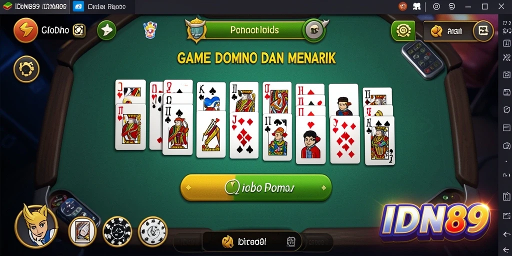 Screenshot utama IDN89 menampilkan gameplay seru permainan Domino.