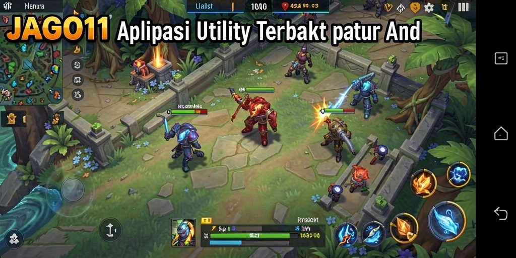 Screenshot utama JAGO11 menunjukkan tampilan antarmuka aplikasi dengan fitur-fitur Utility.