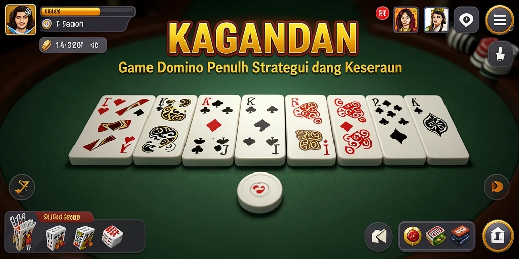 Screenshot KAGANDAN menunjukkan gameplay domino yang mengasyikkan.
