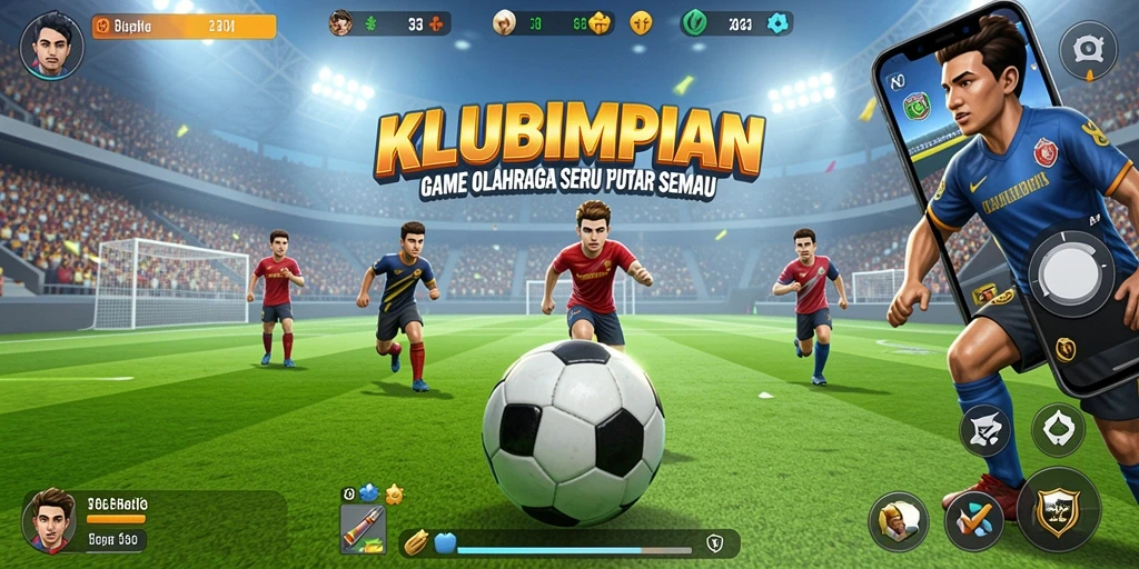 Tampilan aksi seru dalam permainan olahraga KLUBIMPIAN.