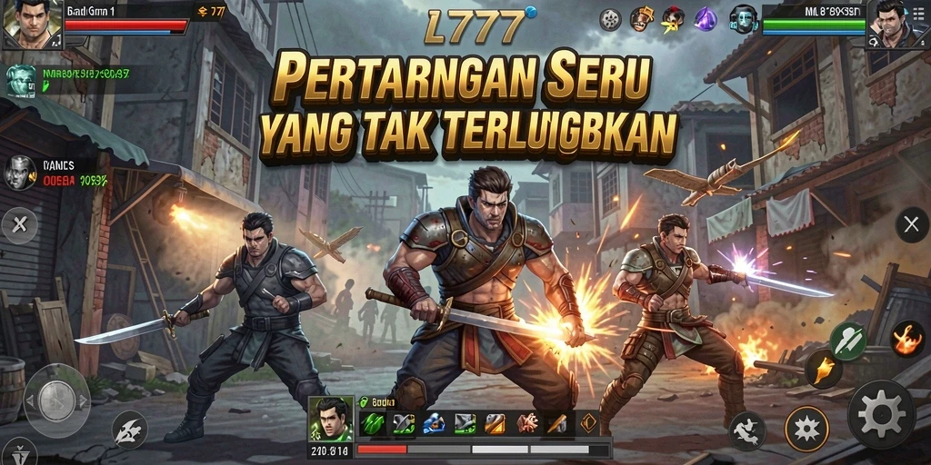 Tampilan aksi seru dalam gameplay L777 yang mengesankan.