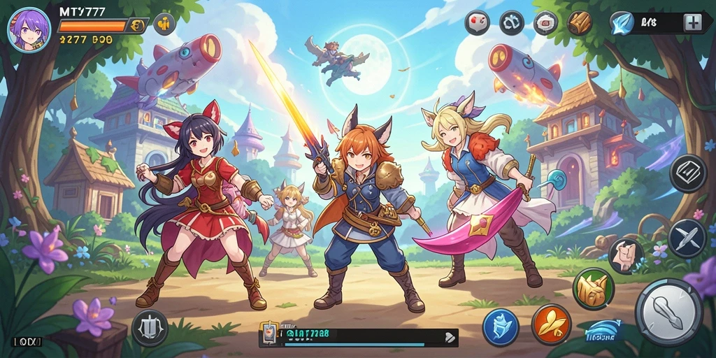 Gameplay MT777 yang penuh warna dan seru.