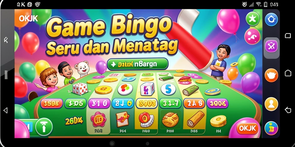 Screenshot gameplay Bingo menampilkan suasana permainan yang ceria dan interaktif.