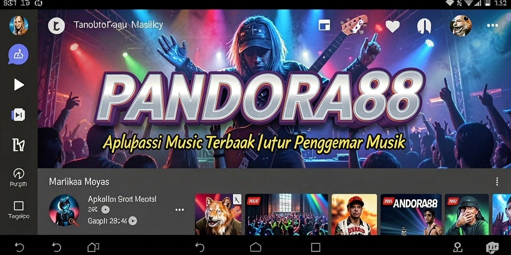 Tampilan gameplay PANDORA88 menampilkan antarmuka musik yang menarik.