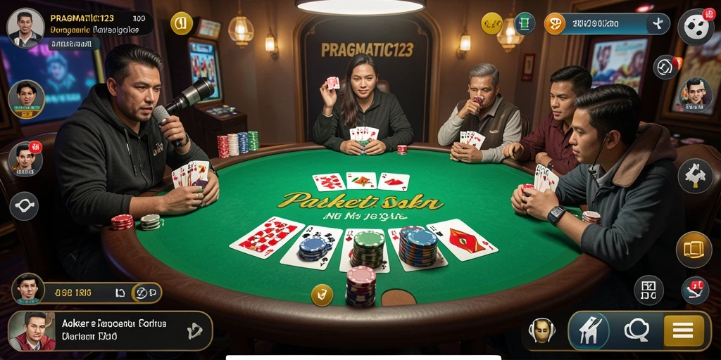 Tampilan menarik dari gameplay Poker di PRAGMATIC123