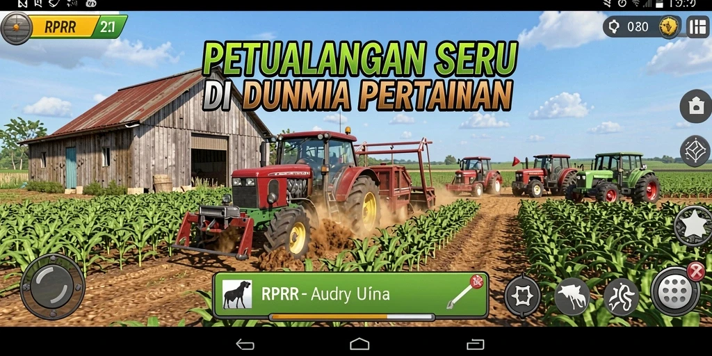Tampilan menawan dari gameplay pertanian yang penuh warna di RPRR.