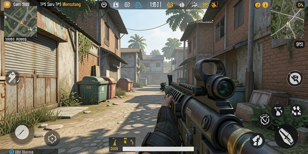 Screenshot menunjukkan aksi mendebarkan dalam game TPS S9S9.