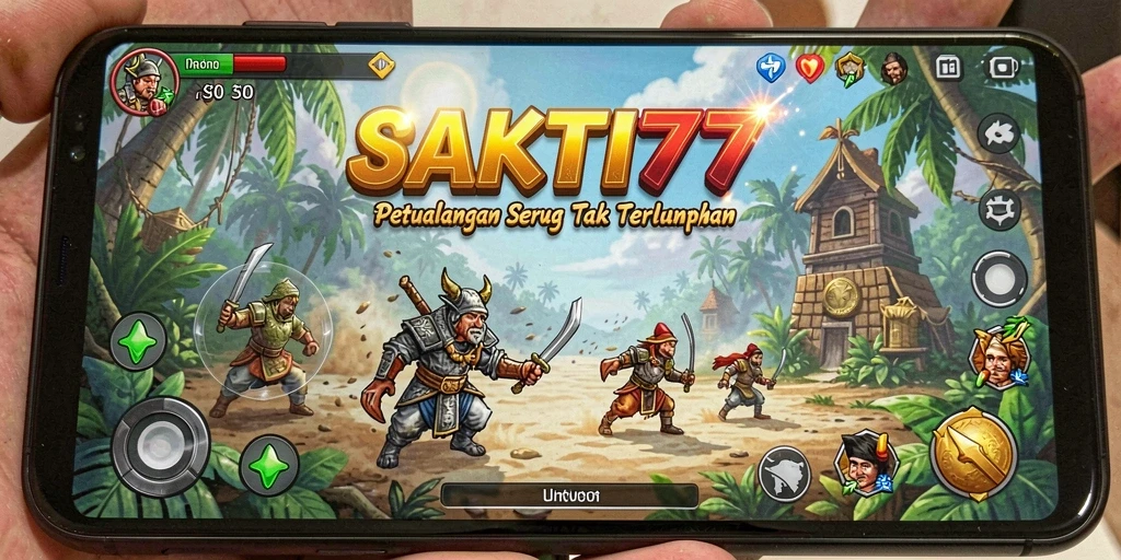 Tampilan gameplay petualangan seru dalam SAKTI77 yang penuh warna.