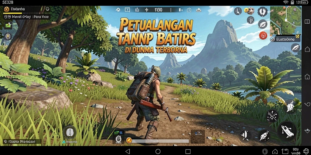 Tampilan gameplay SE328 yang penuh petualangan di dunia terbuka.