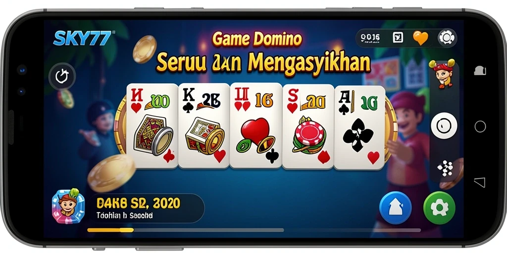 Tampilan menarik dari gameplay Domino SKY77 yang mengasyikkan.