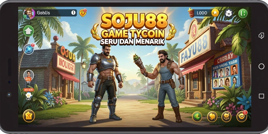 Screenshot menampilkan gameplay ketegangan dalam membangun kerajaan bisnis Tycoon.