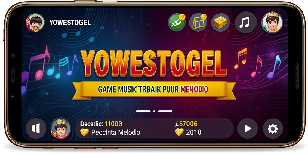 Tampilan gameplay interaktif YOWESTOGEL yang penuh warna dan menarik.